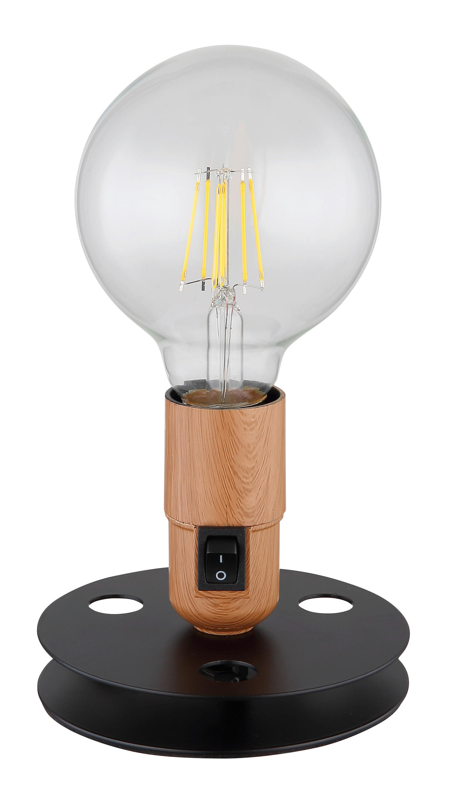 TISCHLEUCHTE 12/9 cm   - Schwarz, KONVENTIONELL, Metall (12/9cm) - Globo