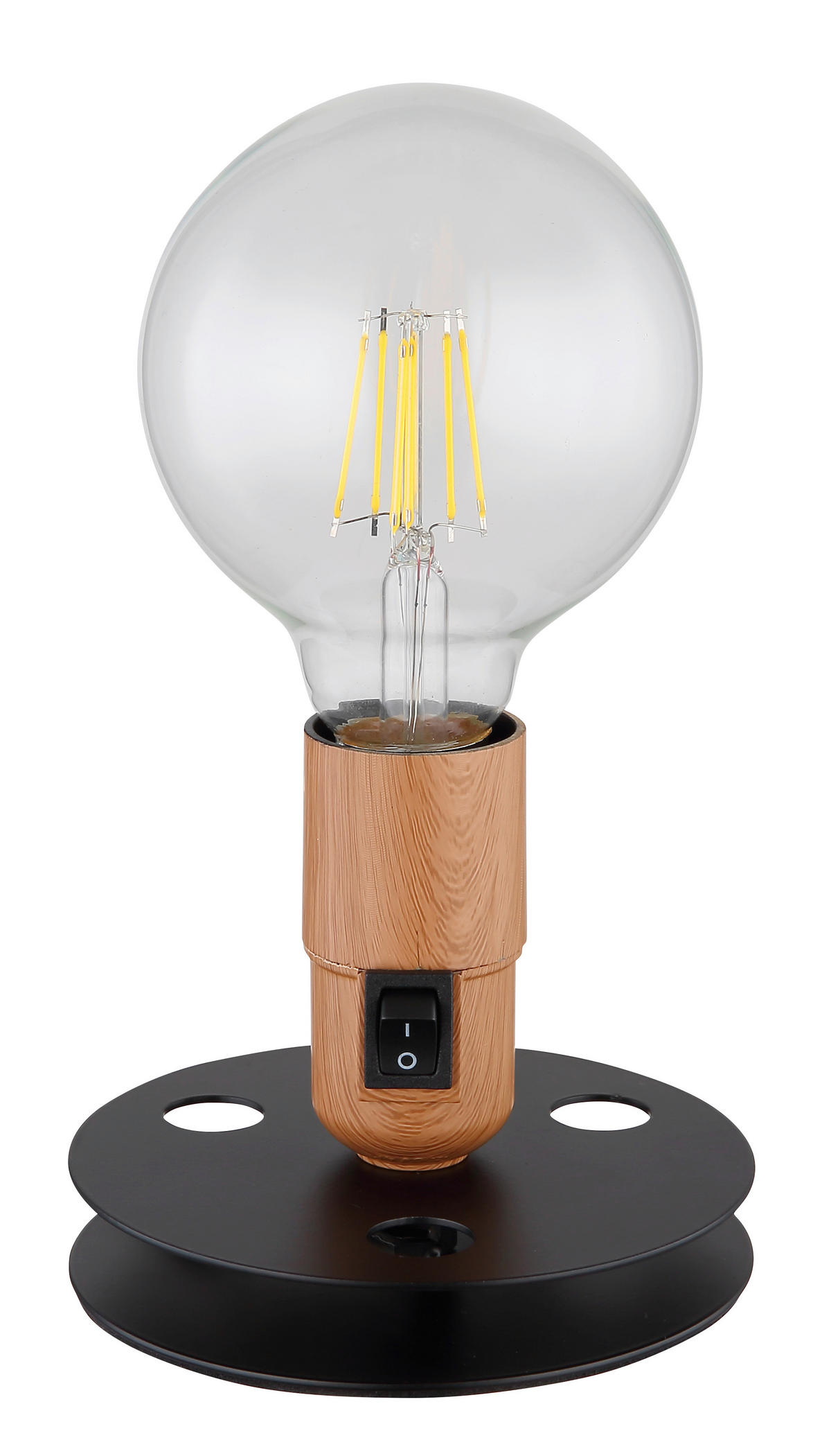 TISCHLEUCHTE 12/9 cm   - Schwarz, KONVENTIONELL, Metall (12/9cm) - Globo