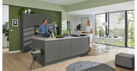 EINBAUKÜCHE   - Grau, Design, Holzwerkstoff - Dieter Knoll