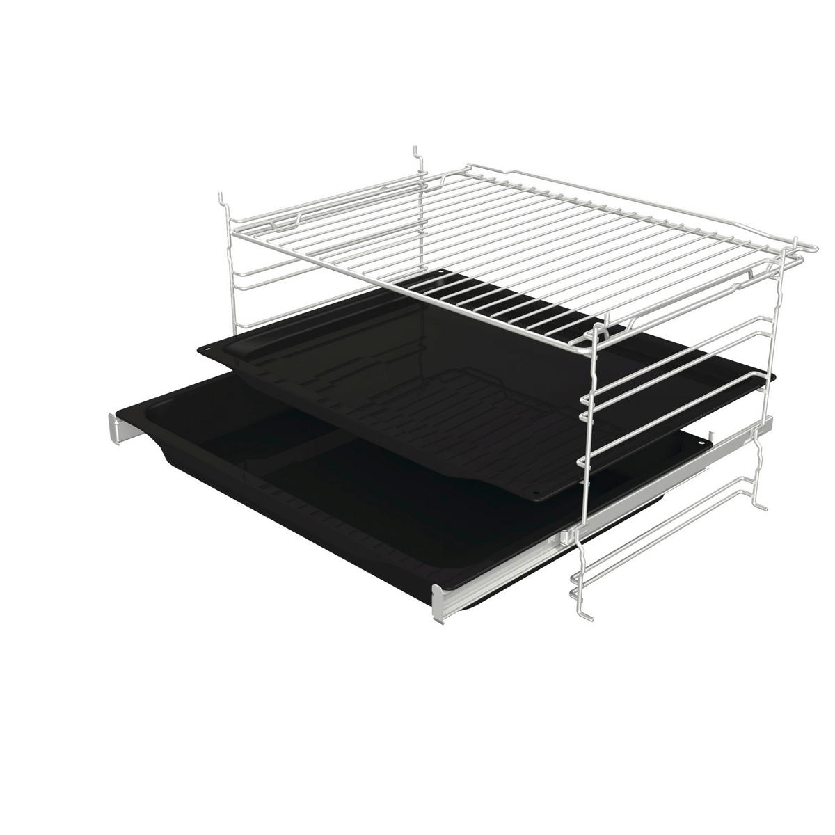 HERDSET RED PEPPER SIB  - Schwarz, Basics, Glas/Metall (59,5/59,5/56,4cm) - Gorenje