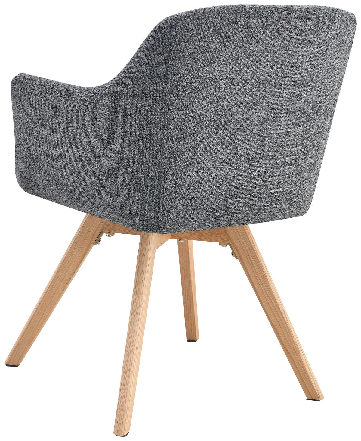 ARMLEHNSTUHL in Holz, Metall, Textil Grau  - Naturfarben/Grau, KONVENTIONELL, Holz/Textil (61/85,5/63,5cm) - Livetastic