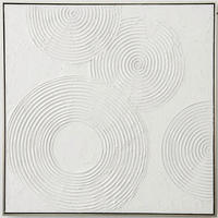 ÖLGEMÄLDE Abstraktes 85/85 cm  - Silberfarben/Weiß, Design, Holz/Kunststoff (85/85cm) - Monee