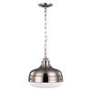 HÄNGLAMPA Elstead Cadence 33/48.3 cm  - stålfärgad/nickelfärgad, Klassisk, metall/glas (33/48.3cm) - Elstead Lighting