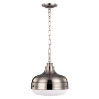 HÄNGELEUCHTE Elstead Cadence 33/48.3 cm   - Edelstahlfarben/Nickelfarben, KONVENTIONELL, Glas/Metall (33/48.3cm) - Elstead Lighting