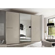 SCHWEBETÜRENSCHRANK 298/240/68 cm 3-türig Sandfarben  - Sandfarben/Chromfarben, Design, Glas/Holzwerkstoff (298/240/68cm) - Moderano