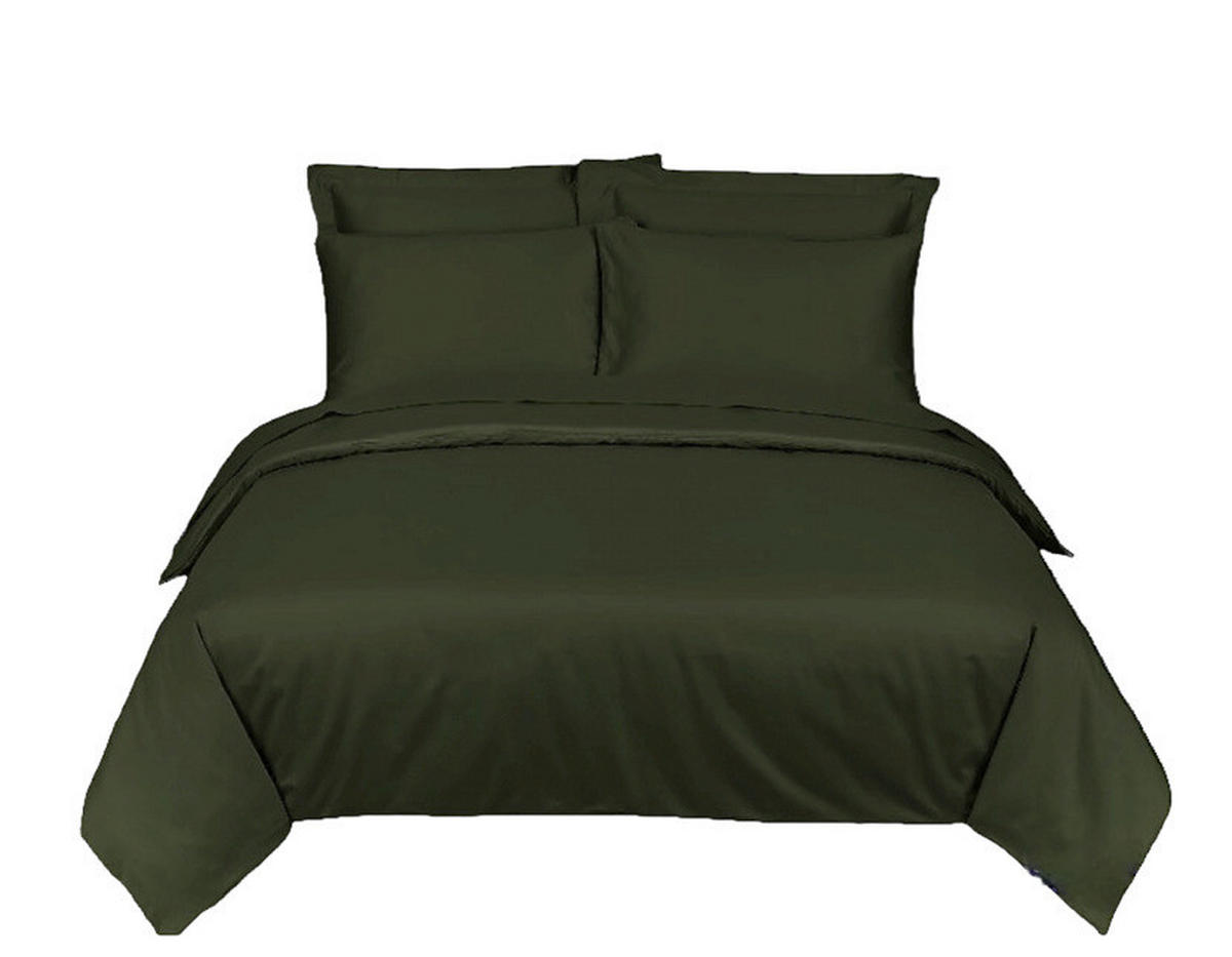 ÁGYNEMŰHUZAT-GARNITÚRA  - olívazöld, Basics, textil (140/200cm)