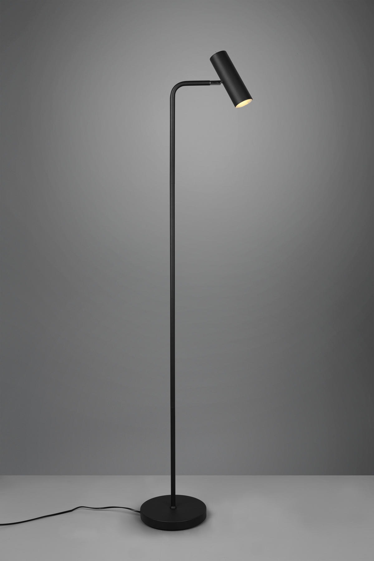 STEHLEUCHTE    - Schwarz, Basics, Metall (151/23/39cm) - Trio Leuchten