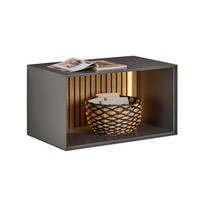 REGÁLOVÝ DÍL, antracitová, barvy dubu, dub, 80/44/50 cm - barvy dubu/antracitová, Design, dřevo/kompozitní dřevo (80/44/50cm) - Dieter Knoll