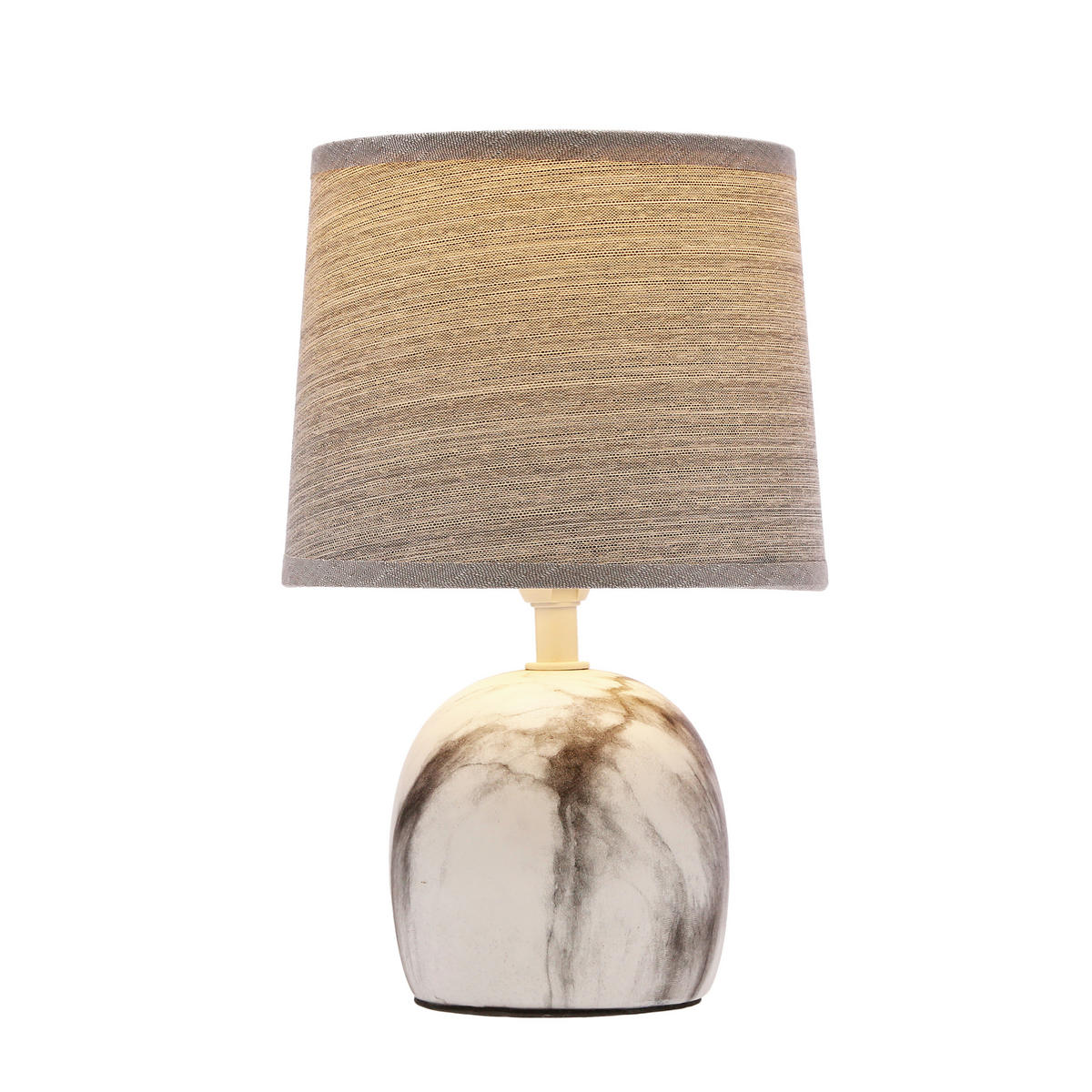 BORDSLAMPA Adelina 16/16/25 cm   - grå, Klassisk, metall/textil (16/16/25cm)