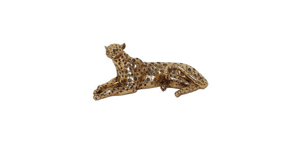 DEKOLEOPARD - Goldfarben, LIFESTYLE, Kunststoff (25,5/12/10,4cm) - Ambia Home