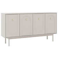 SIDEBOARD Vilama  in 154/84/39 cm  - Kaschmir/Goldfarben, Design, Holzwerkstoff/Metall (154/84/39cm) - Xora