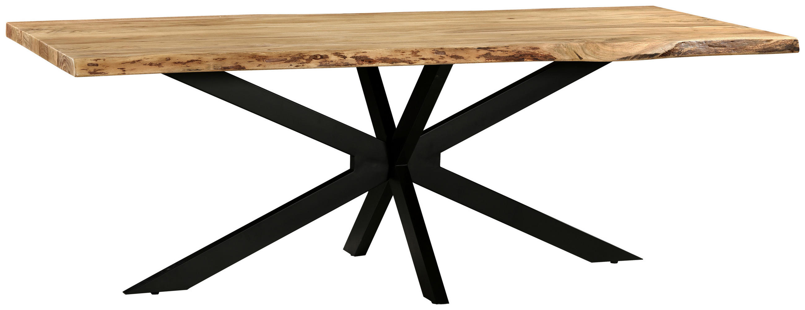 STOL ZA BLAGOVAONICU  crna, boje bagrema  drvo, metal      - boje bagrema/crna, Moderno, drvo/metal (220/100/76cm) - MID.YOU