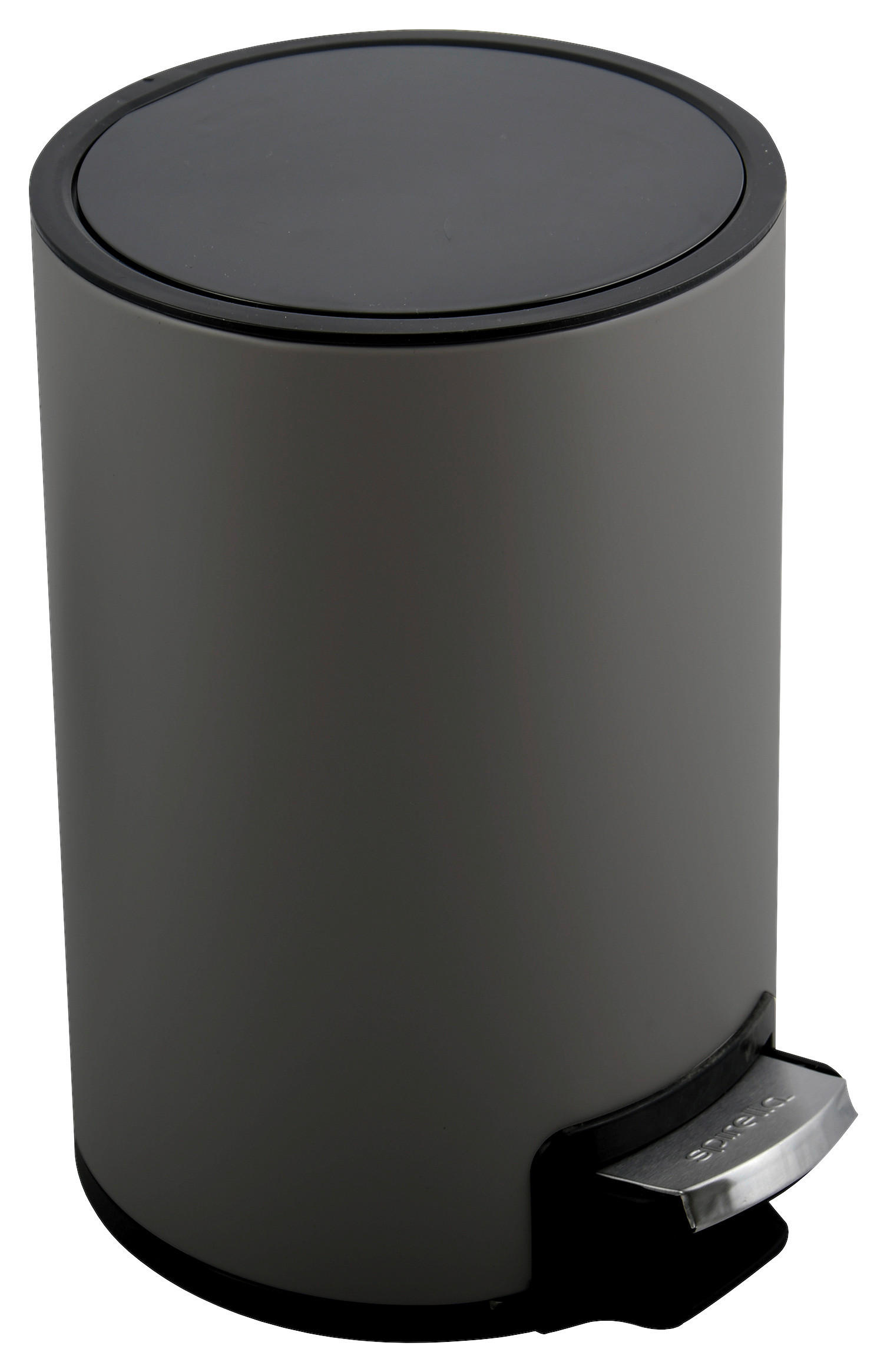 TRETEIMER 5 L  - Schwarz/Grau, KONVENTIONELL, Kunststoff/Metall (20/25/30cm) - Spirella