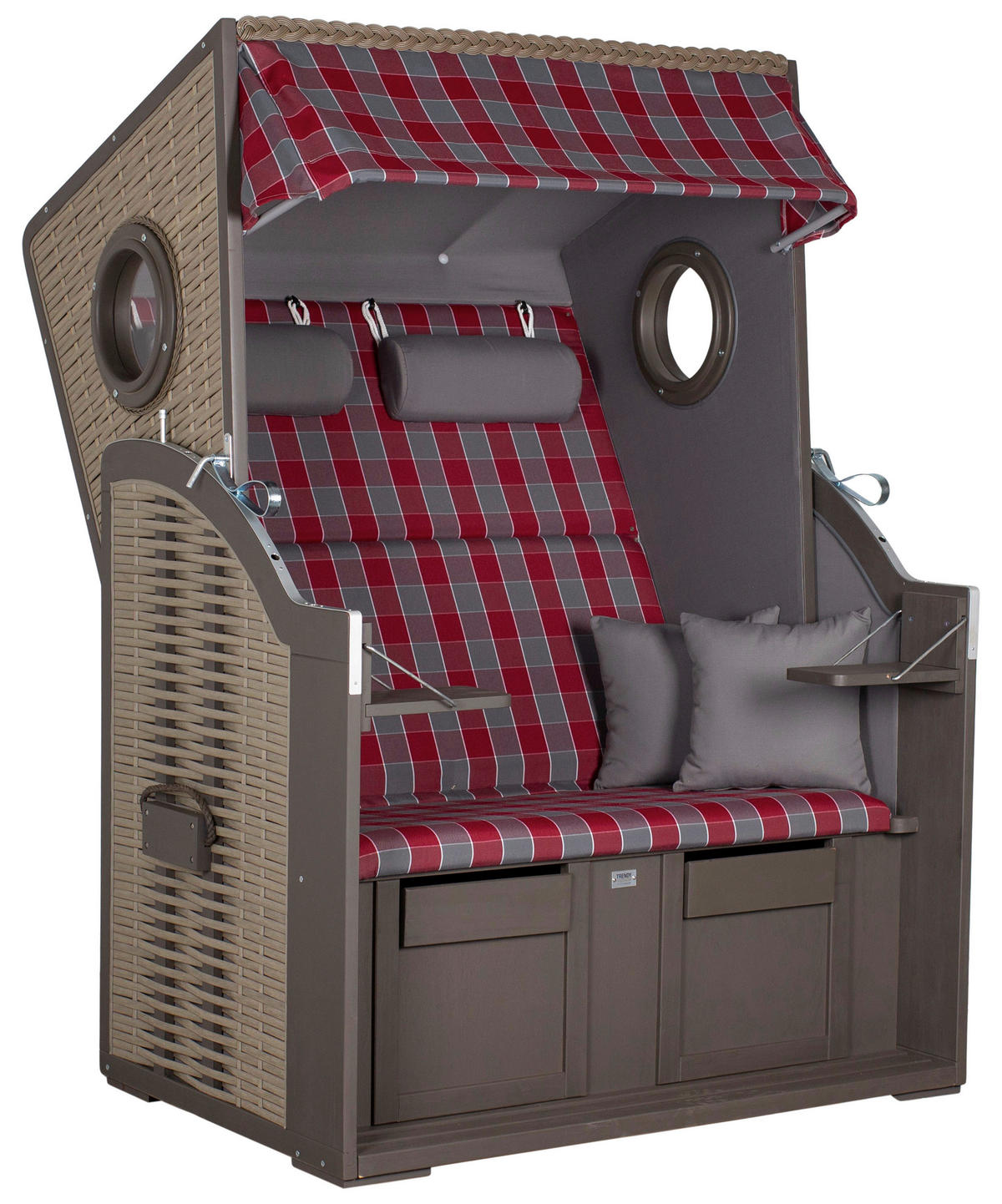 STRANDKORB Grau  - Grau, LIFESTYLE, Holz (120/160/80cm)