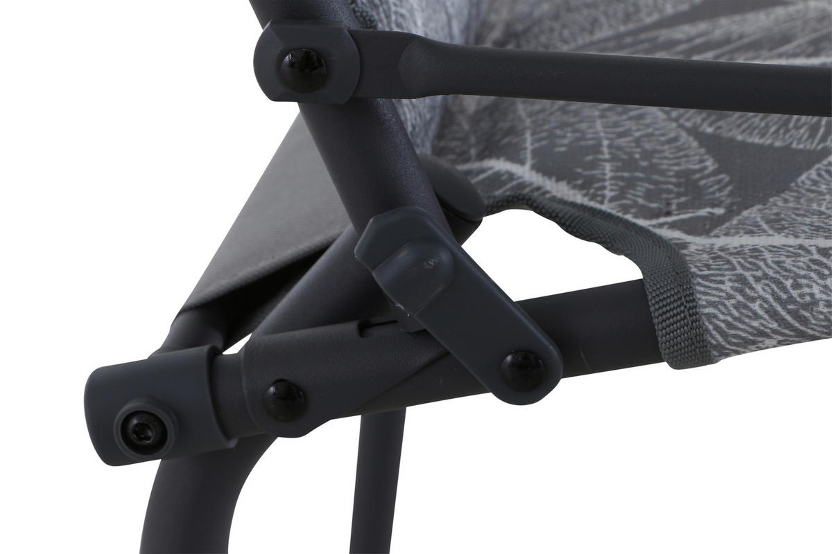 CAMPINGSESSEL - Anthrazit/Grau, KONVENTIONELL, Textil/Metall (55/99/73cm) - Siena Garden