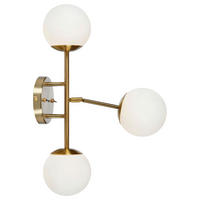 WANDLEUCHTE TRINITY 39/60/15 cm   - Messingfarben/Weiß, Basics, Glas/Metall (39/60/15cm) - Markslöjd