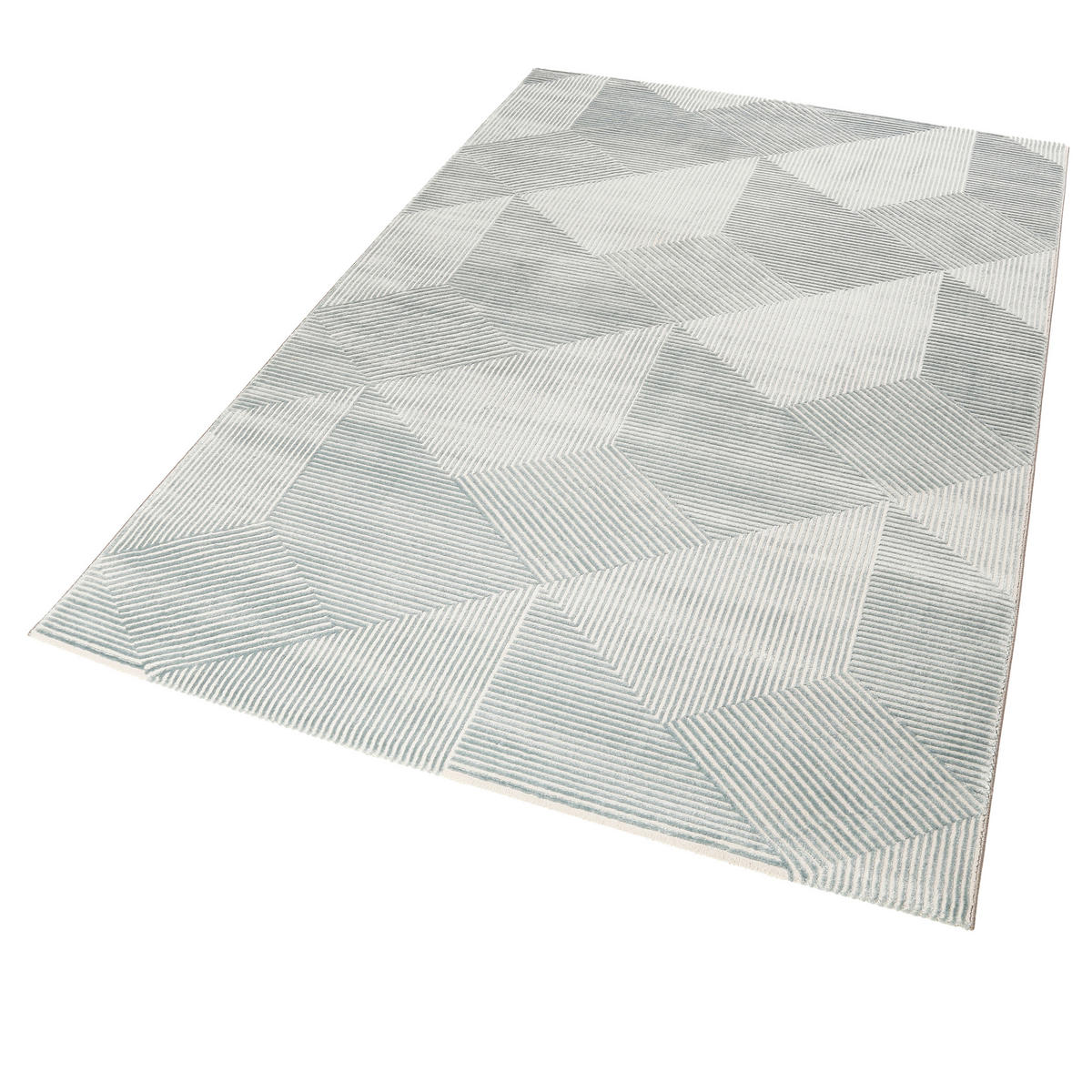 WEBTEPPICH 120/170 cm Velvet Groove Grau, Türkis  - Türkis/Grau, KONVENTIONELL, Textil (120/170cm) - Esprit