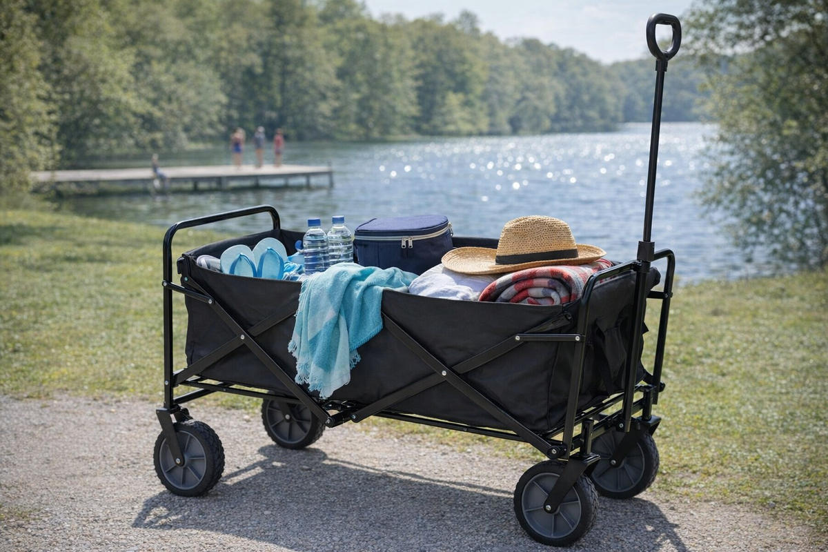 BOLLERWAGEN Schwarz 99/53/105 cm  - Schwarz, Basics, Kunststoff/Metall (99/53/105cm)