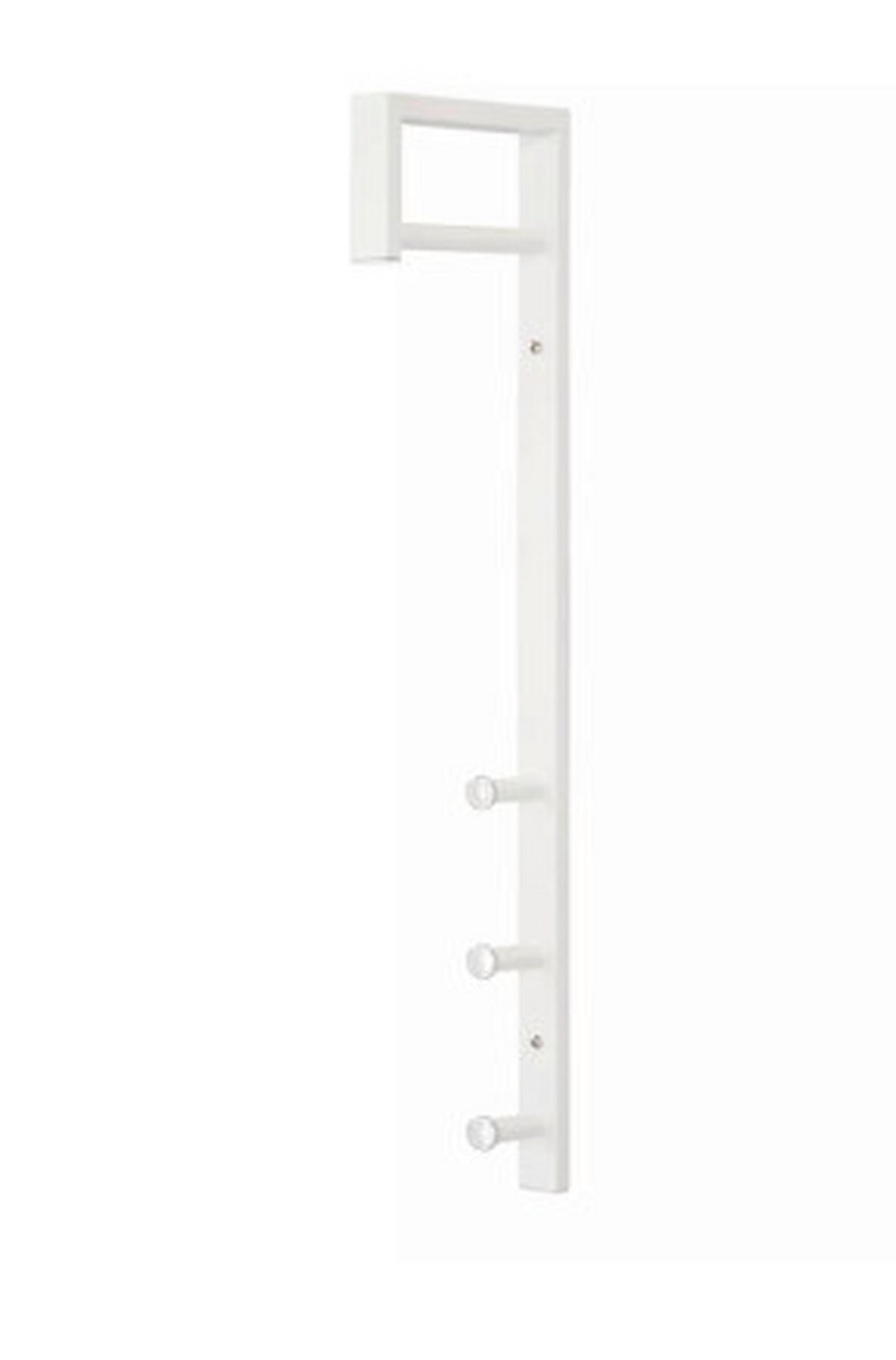 NÁSTĚNNÝ VĚŠÁK - bílá, Basics, kov (70/3/19cm)
