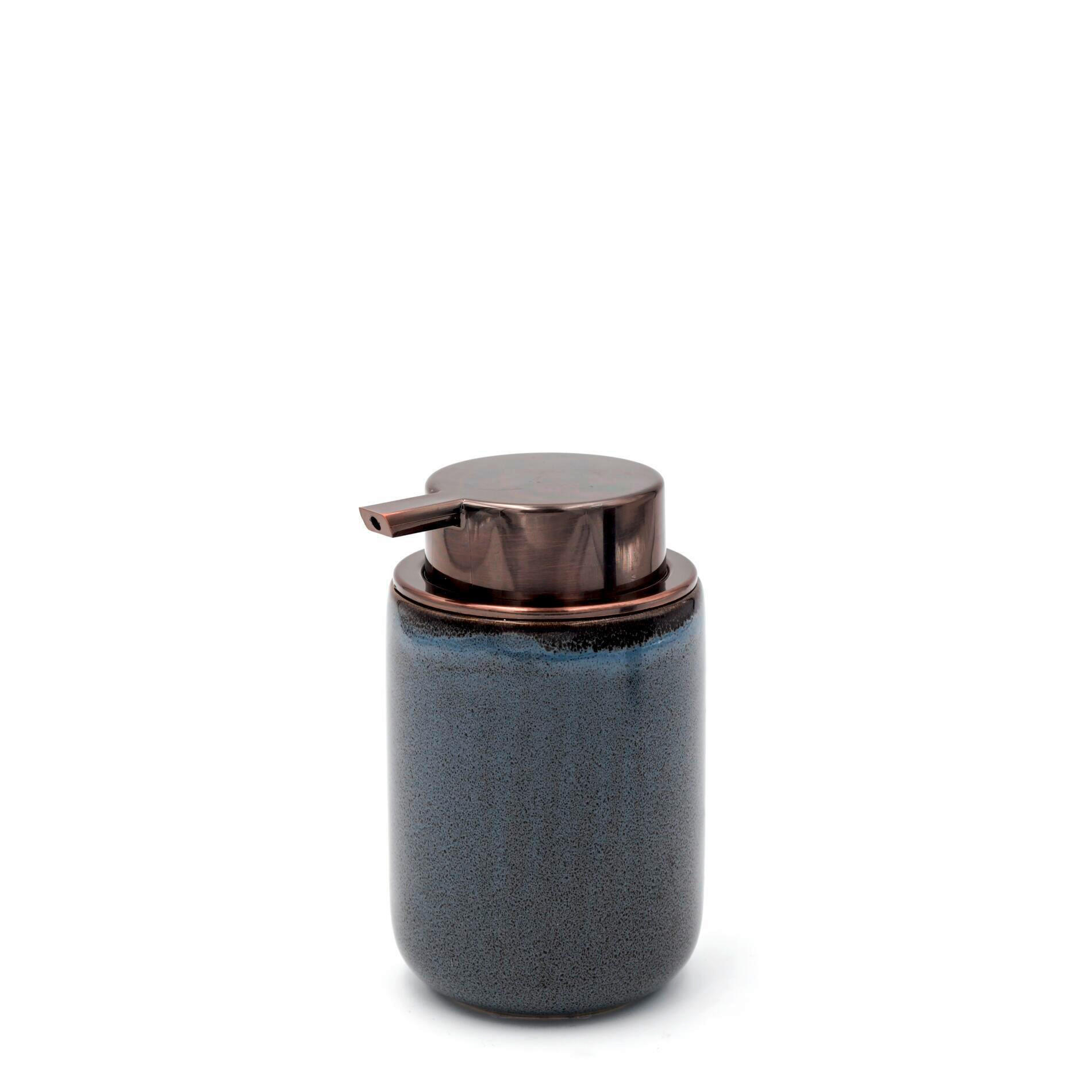 SEIFENSPENDER ABBY  - Dunkelgrau/Braun, Basics, Keramik/Kunststoff (8/12,5/8cm) - Sadena