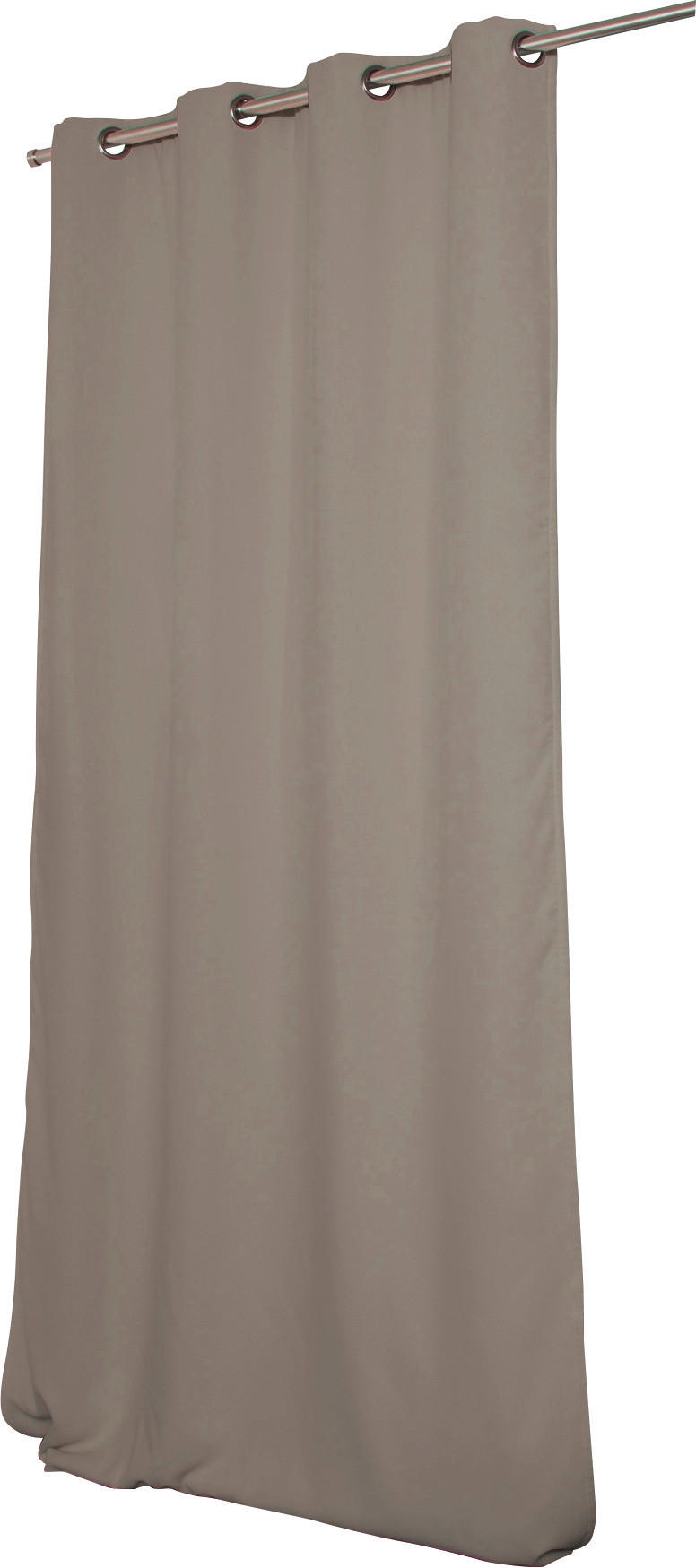 WÄRMESCHUTZVORHANG Verdunkelung 145/260 cm   - Taupe, Design, Textil (145/260cm)