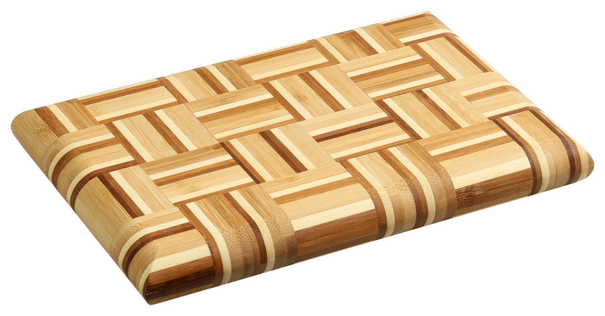 SCHNEIDEBRETT Naturmaterialien  - Hellbraun/Dunkelbraun, Basics, Naturmaterialien (30/20/3.5cm) - Kesper