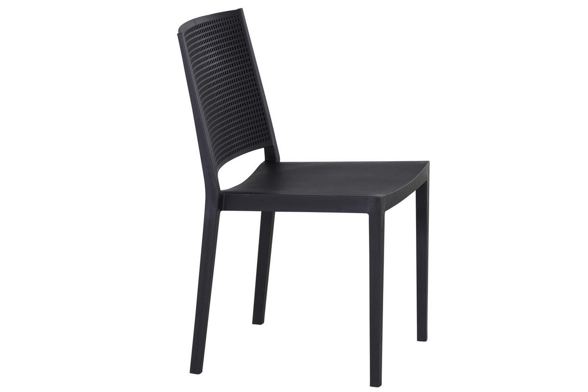 STAPELSTUHL in Kunststoff Anthrazit  - Anthrazit, Basics, Kunststoff (46/80/56cm) - Siena Garden