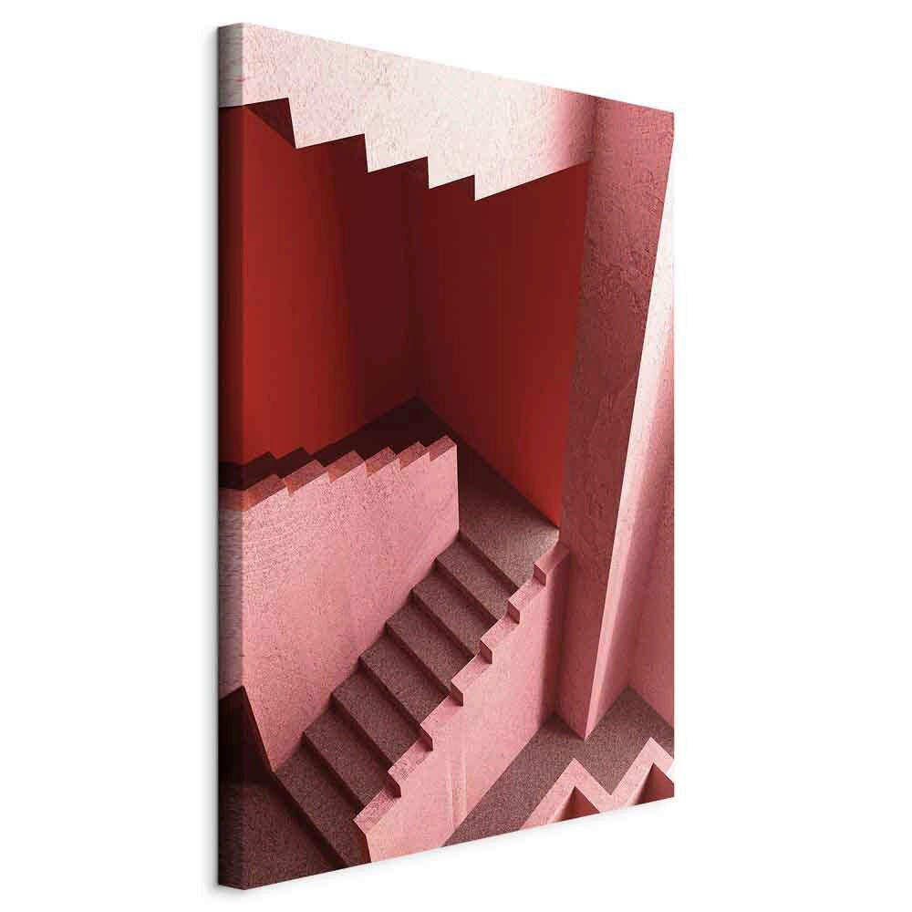 LEINWANDBILD Abstraktes, Architektur 40/60/1.2 cm  - Pink/Bordeaux, Basics, Holzwerkstoff/Textil (40/60/1.2cm) - artgeist