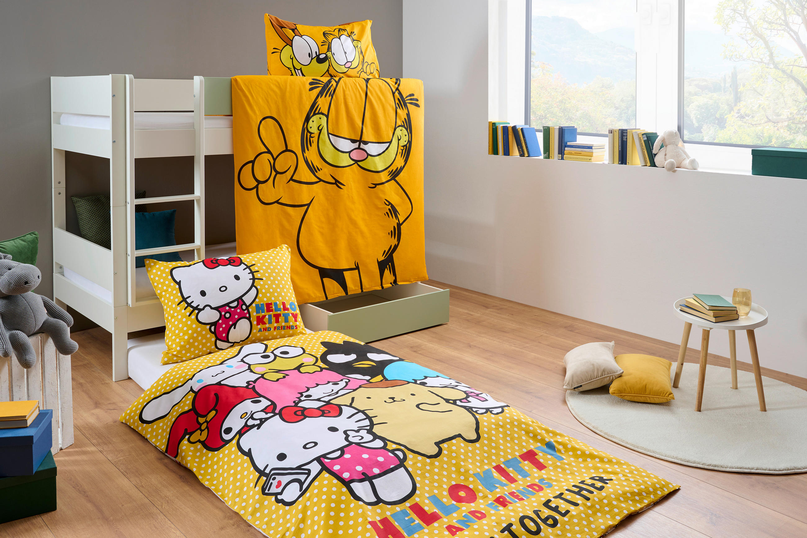 OTROŠKA POSTELJNINA HELLO KITTY 135/200 cm tkanina večbarvno  - večbarvno, Basics, tekstil (135/200cm) - Hello Kitty