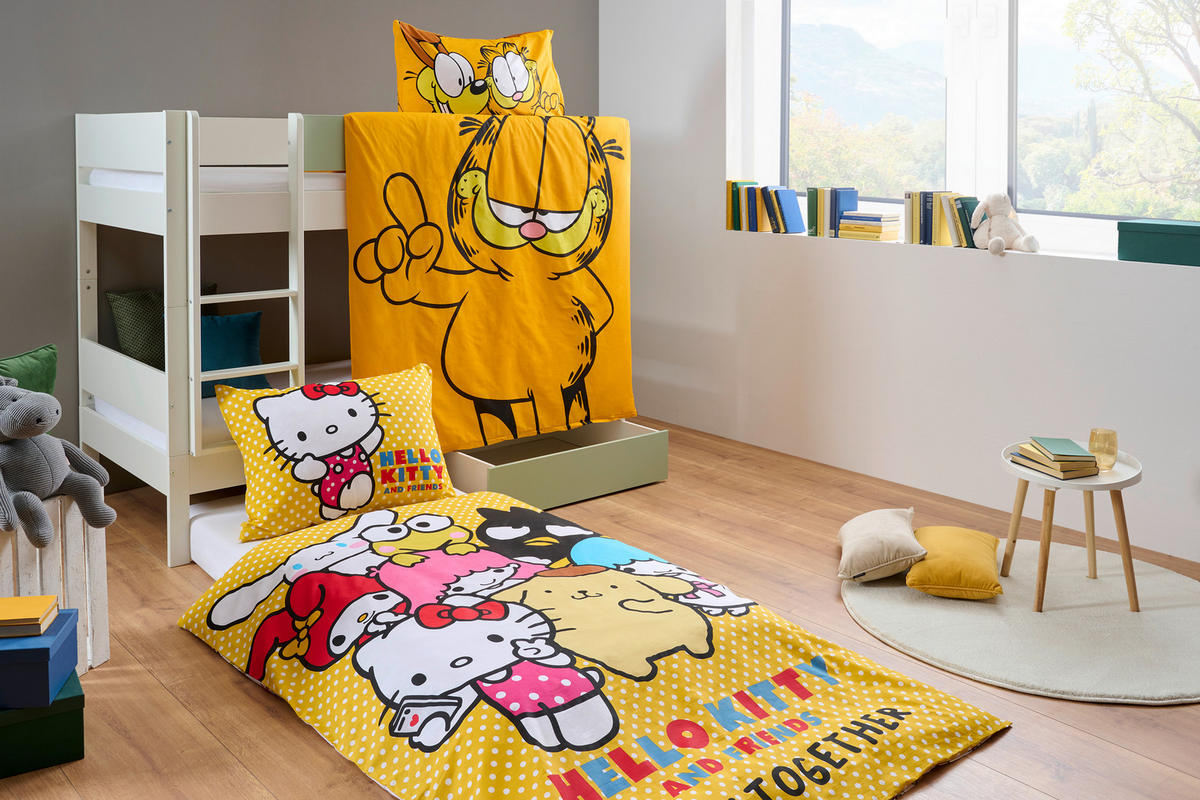 OTROŠKA POSTELJNINA HELLO KITTY 135/200 cm tkanina večbarvno  - večbarvno, Basics, tekstil (135/200cm) - Hello Kitty