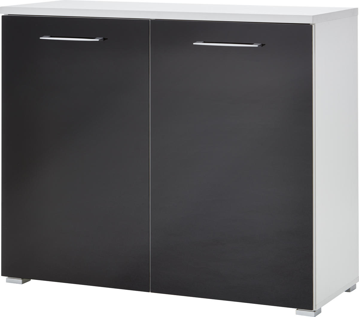 KOMMODE  in 97/82/40 cm  - Anthrazit/Alufarben, MODERN, Glas/Holzwerkstoff (97/82/40cm) - Germania
