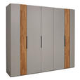 DREHTÜRENSCHRANK  in Hellgrau, Wildeiche  - Wildeiche/Hellgrau, Design, Holz/Holzwerkstoff (251,9/223,3/62cm) - Dieter Knoll