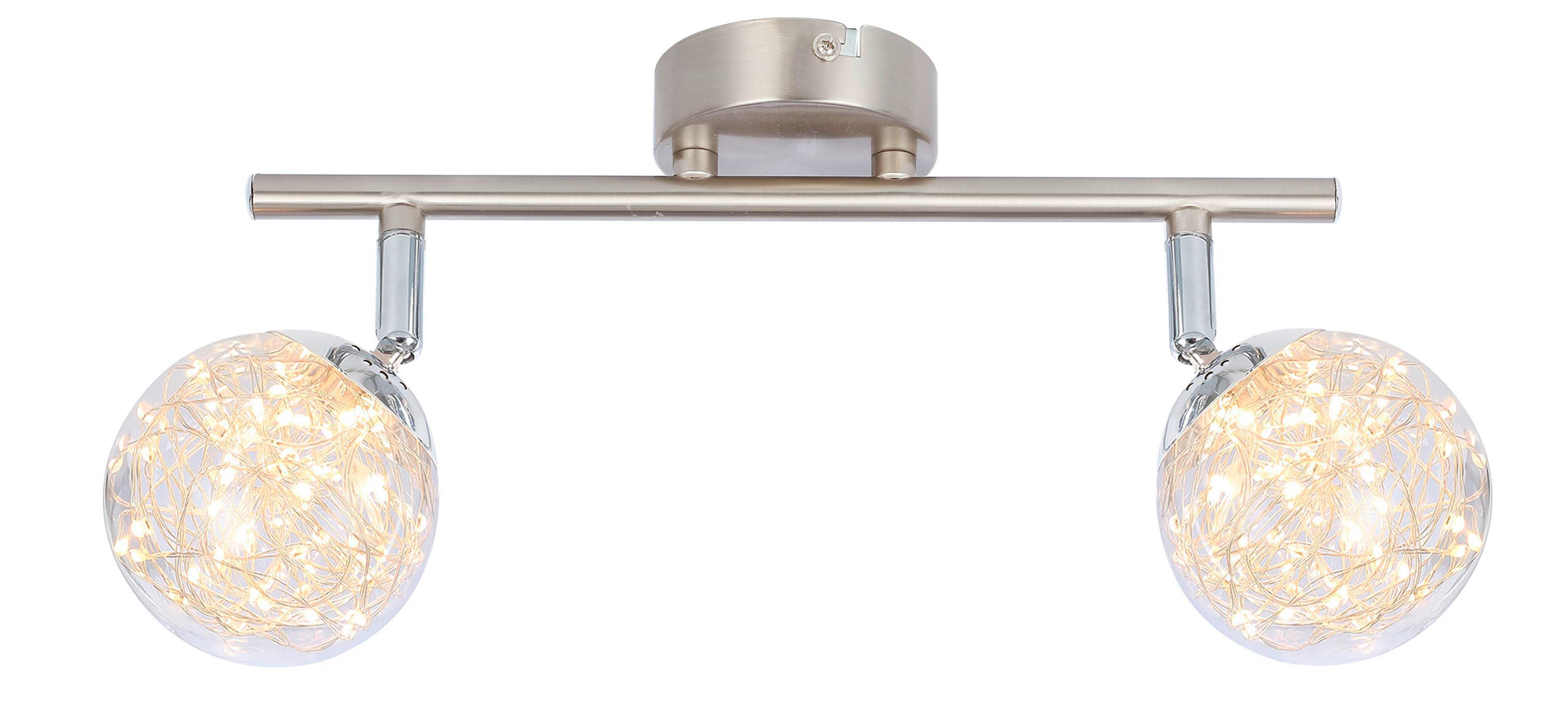 LED-STRAHLER 30/10/19,5 cm   - Klar, Design, Glas/Metall (30/10/19,5cm) - Globo
