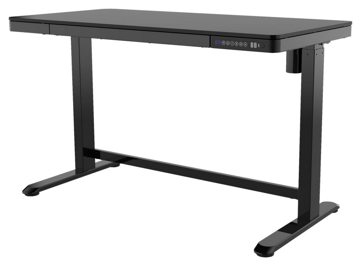 PÍSACÍ STÔL, čierna, 120/60/72 cm - čierna, Modern, kov/kompozitné drevo (120/60/72cm) - Livetastic