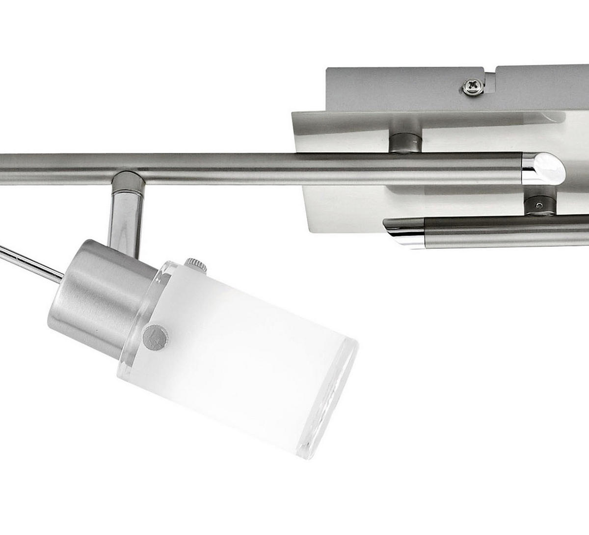 LED-STRAHLER 82/24/19 cm   - Weiß/Nickelfarben, KONVENTIONELL, Glas/Metall (82/24/19cm)