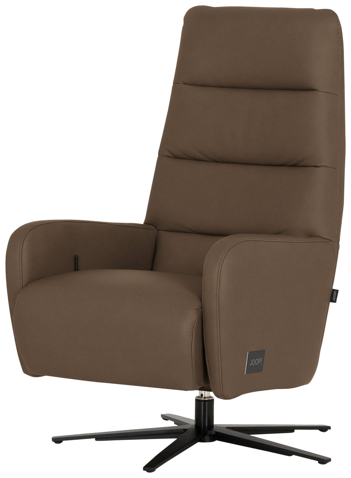 RELAXSESSEL Leder Braun  - Schwarz/Braun, Modern, Leder/Metall (66/110/83cm) - Joop!