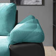 ECKSOFA  in Flachgewebe Schwarz, Türkis  175/271 cm  - Türkis/Schwarz, Design, Kunststoff/Textil (175/271cm) - Xora