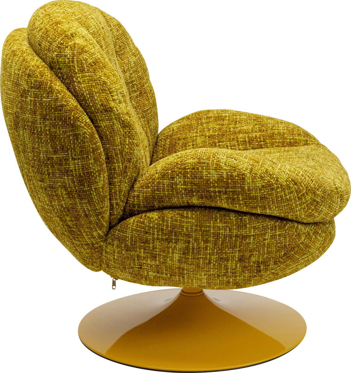 SESSEL in Struktur Gelb  - Gelb, Design, Textil/Metall (84/86/89cm) - Kare-Design