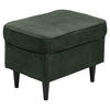 HOCKER in Textil Dunkelgrün  - Dunkelgrün/Schwarz, Basics, Holz/Textil (63/43/42cm) - MID.YOU