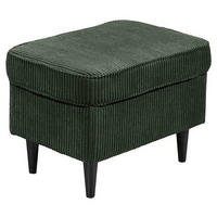 HOCKER in Textil Dunkelgrün  - Dunkelgrün/Schwarz, Basics, Holz/Textil (63/43/42cm) - MID.YOU