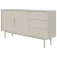 SIDEBOARD Viva  in 154/82/39 cm  - Kaschmir/Goldfarben, Design, Holzwerkstoff/Metall (154/82/39cm) - Xora