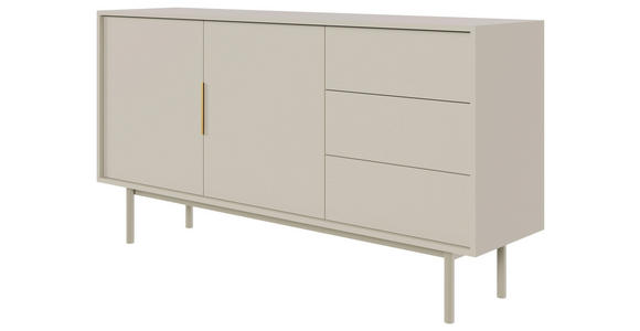 SIDEBOARD Viva in 154/82/39 cm - Kaschmir/Goldfarben, Design, Holzwerkstoff/Metall (154/82/39cm) - Xora