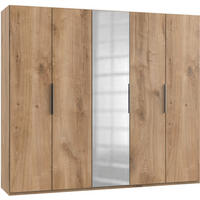 DREHTÜRENSCHRANK  in Eichefarben  - Chromfarben/Eichefarben, MODERN, Holzwerkstoff (250/216/58cm) - MID.YOU
