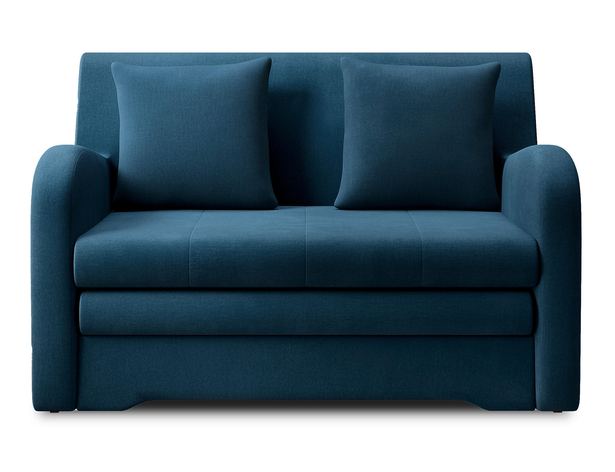 SCHLAFSOFA in Samt Blau  - Blau/Schwarz, Design, Kunststoff/Textil (244/97/97cm) - MID.YOU
