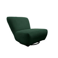 XXL-SESSEL CREMALLO Mikrofaser Dunkelgrün    - Dunkelgrün/Schwarz, Trend, Textil/Metall (95/77/94cm) - Livetastic