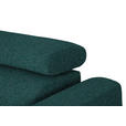 ECKSOFA in Struktur Petrol 205/280 cm - Petrol/Schwarz, Design, Textil/Metall (205/280cm) - Xora