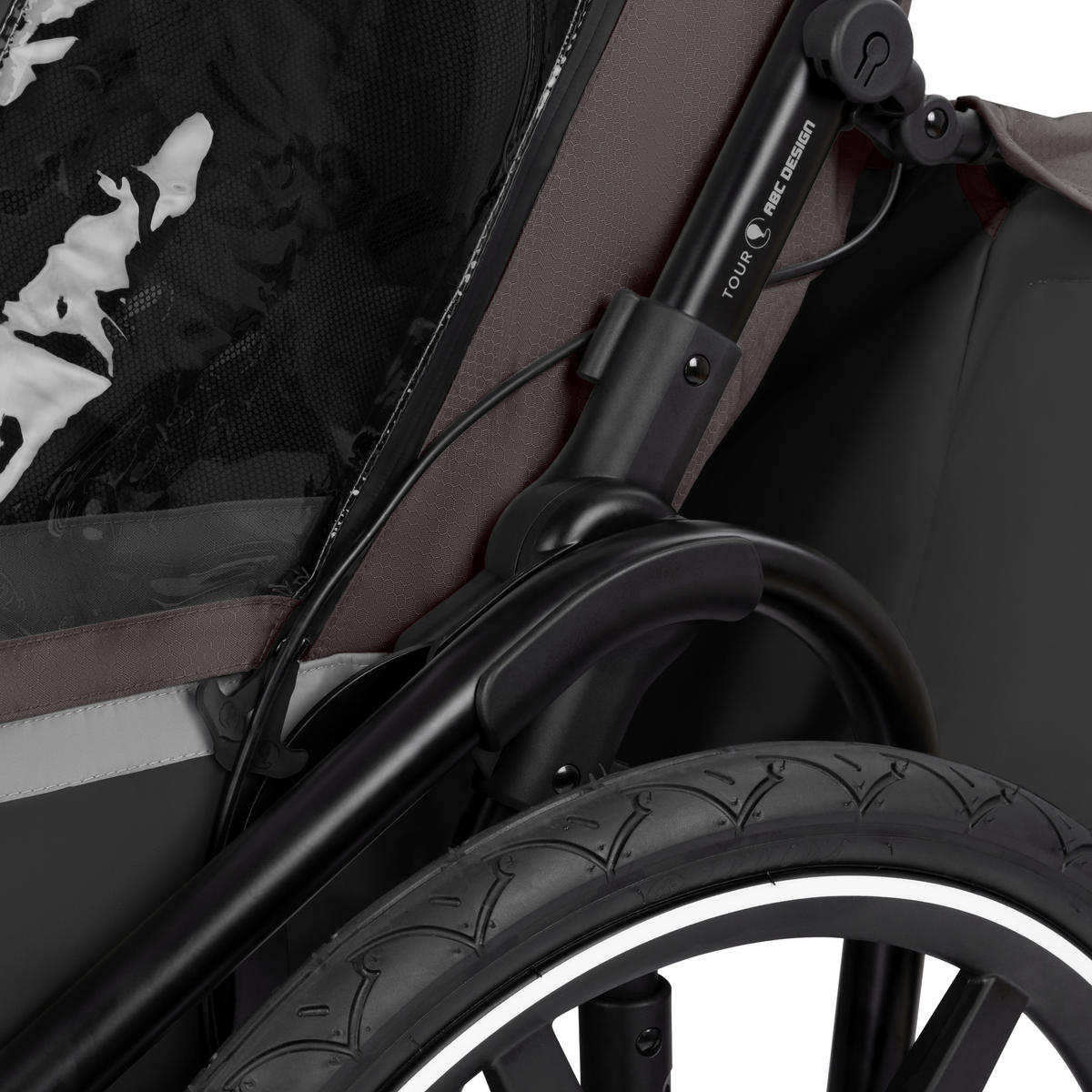 FAHRRADANHÄNGER   Tour 2  - Graubraun, Basics, Textil (81/53/56cm) - ABC Design