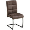 SCHWINGSTUHL  in Eisen Mikrofaser  - Schwarz/Braun, LIFESTYLE, Textil/Metall (38/97/45cm) - Livetastic