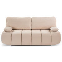 SCHLAFSOFA LAUDER  mit Cord Beige  - Beige/Schwarz, Basics, Kunststoff/Textil (207/93/105cm) - MID.YOU