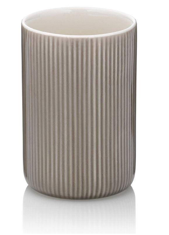 ZAHNPUTZBECHER Keramik  - Grau, Basics, Keramik (7,5/10,5cm) - Kela
